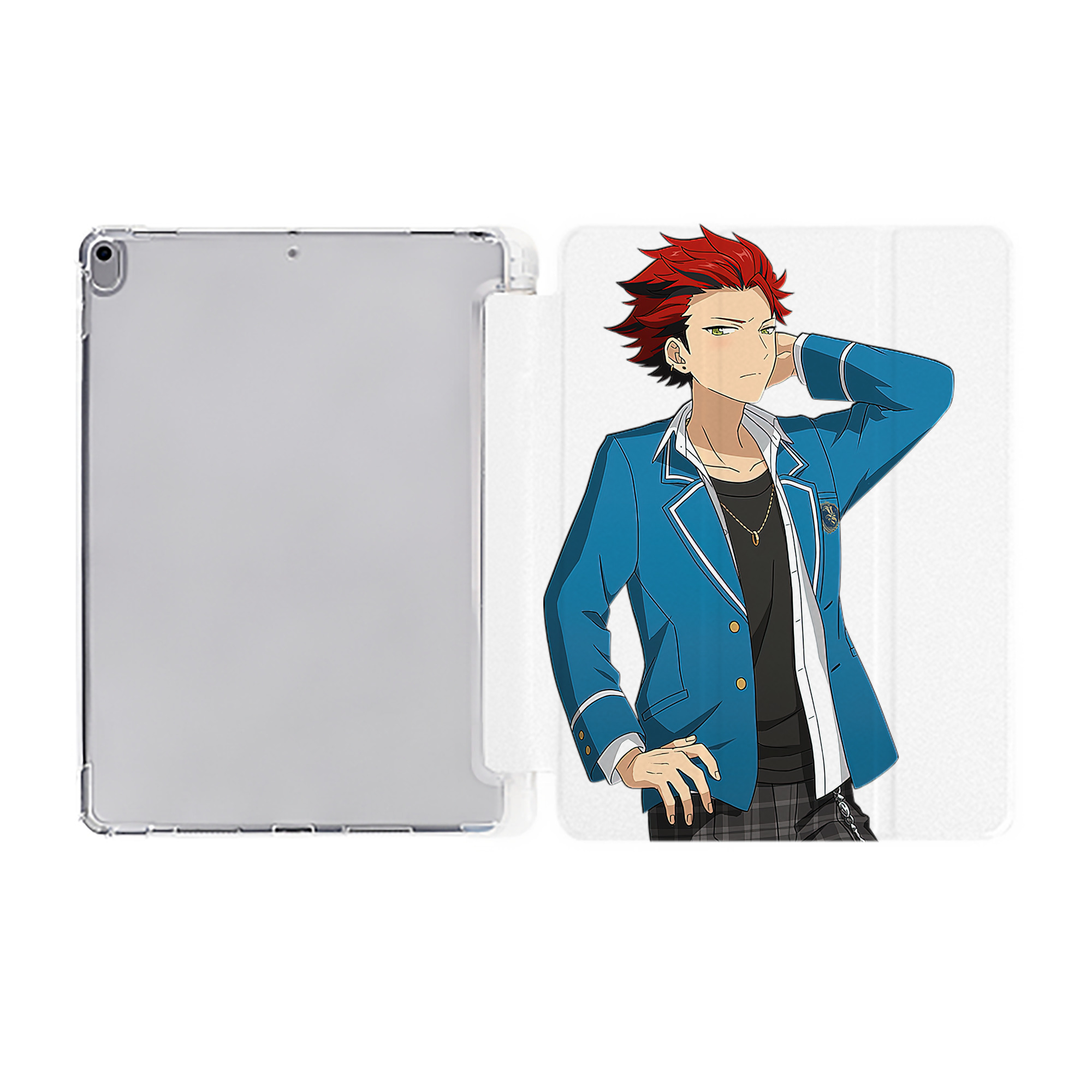 （画像用） あんさんぶるスターズ! Ensemble Stars IPad ケース ペン収納付き 三つ折りスタンド PUレザー×シリコン 対応機種9.5/10.5/10.9インチ